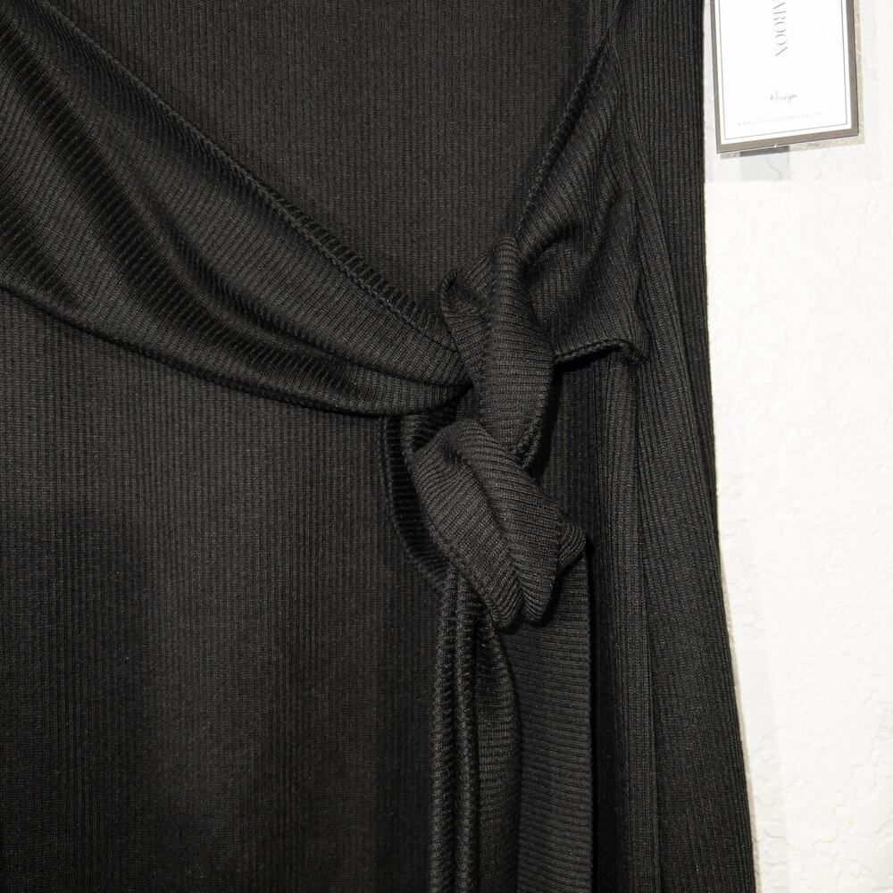 Nwt Goodnight Macaroon Black Aimee Front Tied Dress Size Large — image 5 of 6
